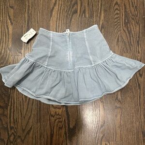 Denim Blue Flared Skirt